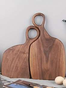 Set Of 2 Walnut Cutting Boards (15inch*7.1inch/11.8inch*5.9inch)- High Quality Handmade Kitchen Cutting Boards For Food Preparation, High-Quality Wood Material Accessories For Couples And Home Chefs - Redwood - View 1