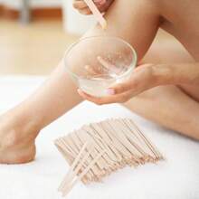 Bastoncini di legno piccoli per cera, bastoncini di cera per sopracciglia per rimozione dei peli, bastoncini a forma di ghiacciolo, bastoncini di legno per artigianato