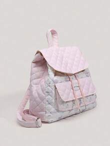 Back To School Campus Cute Cartoon Backpack, Large Capacity Student Bookbag, Sweet & Fashionable Versatile Commuter School Bag For High School & College - Pink - View 4