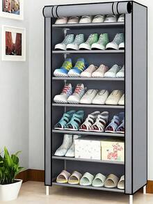 简易鞋架、便携式鞋架、家用鞋子收纳架、带防尘罩的鞋架、多层节省空间的鞋架、宿舍窄鞋架、储物架、鞋架、窄储物架，适用于客厅走廊、客厅、返校、返校用品。