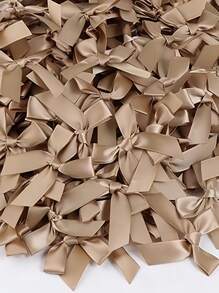 50pcs/Pack Silk Satin Ribbon Bows, Used For Gift Packing Decoration, DIY Hair Clips & Headbands, Gift Baskets, Birthday Packages, Holiday Decorations, Office Decor, Wedding Decor, Bridal Shower Decor, Cake Decorations, Party Supplies, Clothing, Shoes, Bags, Lingerie Accessories, Garment Trims
