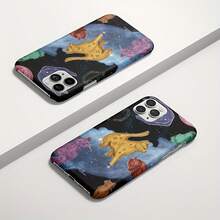 Funda para teléfono (1 unidad) CartoonCute Gemstone, acabado mate premium, compatible con phone 16 Pro/15/14/13/12/11 - Negro - Ver 5