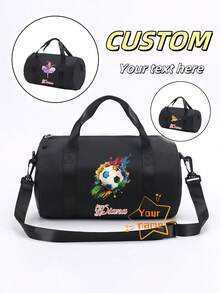 Personalized Dance Bag, Customizable With Your Name. Ideal For Dance, Sports, Latin Dance And Various Occasions. Large Capacity Design Allows It To Be Used As Both A Shoulder Bag And A Travel Bag, Practical And Convenient For Daily Use. Also Makes A Great Gift For Friends And Family. - Text 1 Stroke - View 2