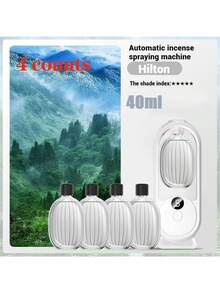 1 pieza Difusor de aceites esenciales aromáticos, Difusor de aromaterapia inteligente, Difusor ultrasónico recargable, Viene con 1 o 4 botellas de aceites esenciales - Blanco - Ver 13