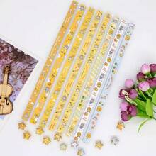 540 szt. wydrukowanych pasków papieru origami w kształcie gwiazdek - ręcznie robiona kartka domowa, dekoracja prezentów, materiały dekoracyjne do aranżacji imprez, edukacyjny papier origami Lucky Star i pięcioramienna gwiazda