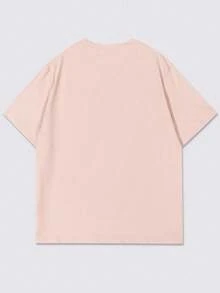 GRDR 男士时尚印花宽松短袖T恤 | 精致设计 | 夏季必备 | 百搭易配 | 展现你的风格 - 粉色 - 查看 7