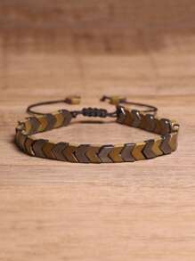 gxtbw 1pc Arrow Design Hematite Bracelet Balance Bracelet Meditation Calming Spiritual Protection Bracelet Gift