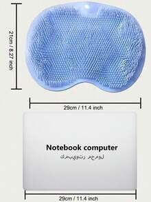 硅胶防滑背部和足部磨砂按摩垫 - 双面去角质，深层清洁/血液循环/淋浴/浴室，多功能水疗级浴垫带吸盘，防滑 - 彩色 - 查看 8