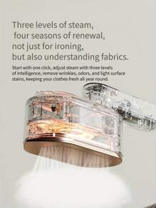 OBOVAY 1件便携式手持蒸汽熨斗，蒸汽熨斗，悬挂式熨烫机，1400W大功率，强劲蒸汽压力，快速去除衣物褶皱，高温蒸汽和高温加热底板二合一 - 英規插(220-240V) - 查看 5