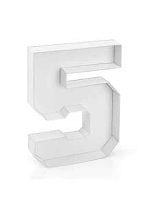 1pc 0-9 Cardboard Number, Fillable Number Candy Box, Charcoal Tray Box Letters, Gift Box Shape Tray For Chocolate Candies, Empty Gift Box Suitable For Birthday Party Gifts - White - View 7
