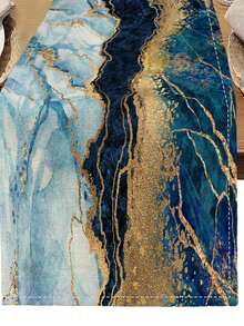 1pc Marble Pattern Printed Table Runner, 4/6/8pcs Rooster Printed Placemats, Suitable For Holidays, Parties, Birthdays, Dinner Parties, Kitchen & Dining Table Decor, All Season Home Decor - Multicolor - View 21