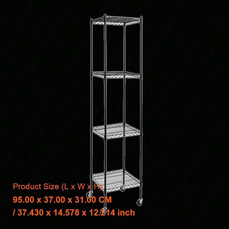 Modular Wire Storage Shelf 350 X 350 X 1800mm Heavy-Duty Steel Shelving ...