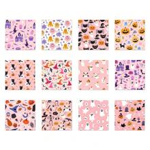 12pcs Halloween Handmade Journal Collage Materials Wrapping Paper. Can Be Used For Origami Crane Decorations. Halloween Themed Holiday DIY Craft, For Halloween, Halloween Decor, Fall Decor, Halloween Decorations, Goth, Halloween Party Supplies, Halloween Stuff, DIY, Mystery Box, Blind Box, Halloween Gift Halloween Decor Wedding Decorations Fall Decor.