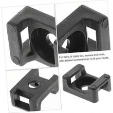 100 bases de tornillos negros para bridas de 23 mm. Se puede utilizar con clips de gestión de cables, organizadores de cables electrónicos, clips de cable del acelerador, clips de cable marinos, clips de cable de acero inoxidable o en cualquier lugar donde se necesite un cableado ordenado. - Negro - Ver 5