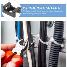 100 bases de tornillos negros para bridas de 23 mm. Se puede utilizar con clips de gestión de cables, organizadores de cables electrónicos, clips de cable del acelerador, clips de cable marinos, clips de cable de acero inoxidable o en cualquier lugar donde se necesite un cableado ordenado. - Negro - Ver 9