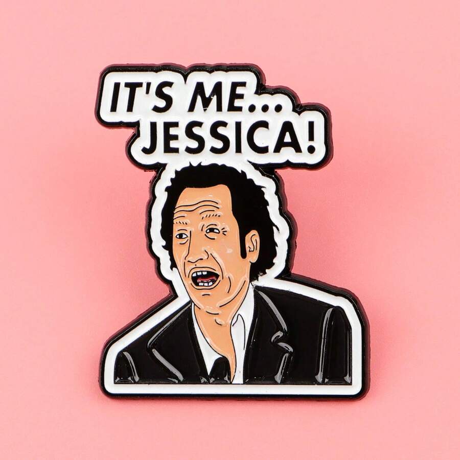 1pc Creative English Letter Cartoon Metal Brooch, Can Be Used As Jewelry, Badge Or Clothing Brooch - NR11114 - View 1