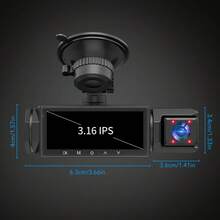 1080P Dash Cam Dual/Triple Lens For Cars, Feature 4 IR Cabin Light And Clearer Night Vision, Built In G-Sensor And Loop Recording, 24 Hours Parking Guard, Easy To Install And Setup - 2個鏡頭(無卡) - 查看 10