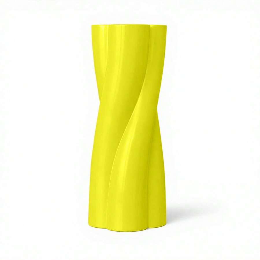 ORIZZONTE Elegant Spiral Vase, Minimalist Decorative Indoor Vase, Deco Vases For Pampas Grass, Flower Pots Decoration, Home Decor, Desk, Office Design Objects, 9 * 9 * 22 Cm, 100% Made In Italy