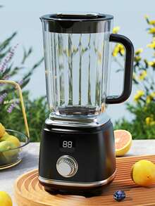 600ml Nuevo exprimidor portátil con perilla, vaso exprimidor portátil, batidora de alimentos portátil, con pantalla digital, sistema de 10 cuchillas de acero inoxidable 304, exprimido rápido, capaz de exprimir una variedad de frutas y verduras blandas y duras