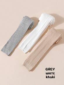 3条装女童九分钱打底裤，百搭简约设计，适合所有季节