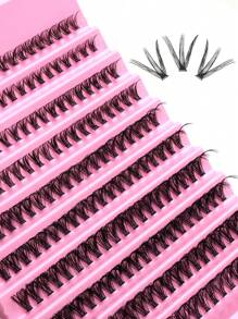 200 racimos de pestañas, pestañas postizas individuales de 30D de longitud única con rizado completo y apariencia natural - Amigable para principiantes y reutilizable, racimos de pestañas, pestañas individuales, pestañas postizas