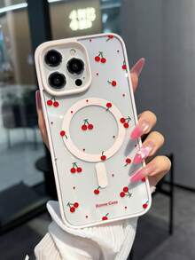 1 件创意亚克力图案磁吸无线充电防摔手机壳适用于 16 15 14 13 12 11 Pro Max，透明手机保护套防水防震防刮 - 彩色 - 查看 4