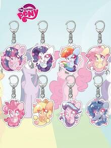 MY LITTLE PONY 1 pieza Llavero acrílico de personaje de anime Periphery Little Ma Baoli, estilo anime lindo, decoración del hogar adecuada para regalos de fiesta, decoración del hogar, suministros de fiesta, regalos, adecuada para decoración y regalos de San Valentín, cumpleaños, regalos de Navidad a amigos, regalos, decoraciones, decoración del hogar, regalo perfecto para jóvenes durante el cumpleaños