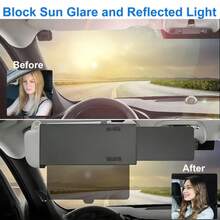 1pc Car Sun Visor Extender, Sunshade Extension Board Shield Blocker, Front Side Window Shade Anti Glare Sunshade Extender, Car Sun Blocker Car Sun Shield - Multicolor - View 9