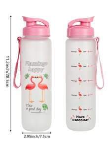 1 Pc 32OZ (1000ml) Cute Bee And Sunflower Sports Water Bottle - Portable Flip Cap Design, Suitable For Outdoor Activities, Travel And Holiday Gifts, Camping, Everyday Use