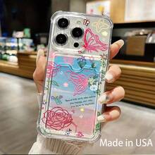 Funda transparente con ranura para tarjeta, compatible con phone 16, 15, 14, 13, 12 y 11 - Colores mixtos 1 - Ver 3