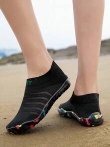 New Kids Breathable Beach Swimming Outdoor Wading Anti-Slip Durable Quick-Dry Water Shoes - Black - View 5