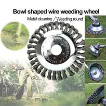 Cabezal desmalezador de alambre de 8" para eliminar malezas de caminos, bordillos, paredes, etc. - Plateado - Ver 4