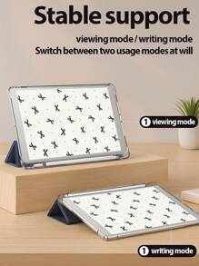 Capol 波点蝴蝶结印花平板电脑保护套，兼容 iPad 10.2 英寸、iPad Pro 11 英寸（2021/2020/第十代）、iPad Mini 4/5/6、Galaxy Tab A8 10.5 英寸（2022 款）、Matepad 10.4 英寸（带笔槽），防震并带支架功能