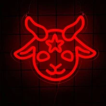 哥特式霓虹灯，你喜欢恐怖电影吗/给我/我会和你一起腐烂/爱你到死/永远不要相信生活/直到我们变成鬼魂/欢迎来到黑暗面霓虹灯，万圣节哥特式红色LED霓虹灯，羔羊恶魔霓虹灯用于墙面装饰