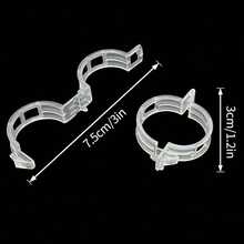 100pcs Tomato Clips, Plastic Trellis Clips, Plant Support Clips, Grape Vine Clips, Tomato Vines, Vegetable Plant Clips, Garden Clips, Seedling Fixing Clips, Make Plants Grow Upright And Healthier - White - View 5