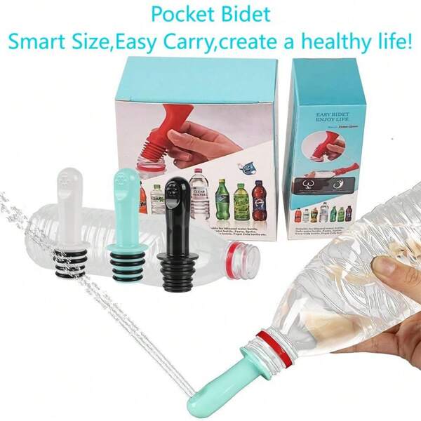 Portable Bidet For Toilet - Travel Bidets , Universal Shower Pipe For Traviling, Compatible With Every Bottle. Discreet,Mini, Elderly,Sprayer,Personal,Handheld, Good For Pregnant, Post-Surgical Hygiene, Hemorrhoid Care, Pre/Postnatal Hygiene, Maternith Care, Menstrual Period, Hemorrhoids, Patient Care