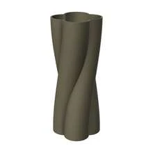 ORIZZONTE Elegant Spiral Vase, Minimalist Decorative Indoor Vase, Deco Vases For Pampas Grass, Flower Pots Decoration, Home Decor, Desk, Office Design Objects, 9 * 9 * 22 Cm, 100% Made In Italy - Clay - View 4