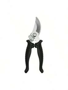 1pc Stainless Steel Pruning Shears, Garden Scissors For Outdoor Use - Black - View 1