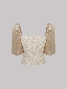 Women Modern Elegant Short Sleeve Casual Blouse Filipiniana Attire