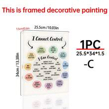1 件“控制圈”励志帆布海报 - 可选配画框，有益心理健康的墙面艺术，宁静的角落装饰，非常适合卧室、客厅、家庭办公室。帆布墙面艺术、房间海报、家居装饰、房间装饰美学、房间装饰用品。 - 1個 - 查看 29