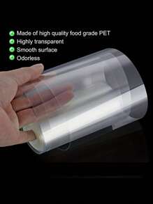 Rollo de 5 m de Acetato transparente para cubrir el borde de tartas, envoltorios elegantes para tartas, decoración de bordes, película envolvente de plástico para tartas, tartas de mousse, para hacer collares de tartas DIY para decorar repostería, tarjetas de sacudida, mousses, chocolates y pastelerías, suministros perfectos de repostería para uso doméstico y profesional, decoraciones para tartas de cumpleaños, bodas, graduaciones, Día de la Madre, Día del Padre, baby shower, revelación de género
