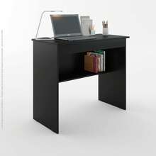 Multipurpose Desk Dressing Table With Drawer - Ideal For Computer, Home Office And Dressing Table - 黑色 - 查看 2