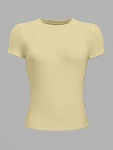 Women T-Shirts - Mustard Yellow - View 2