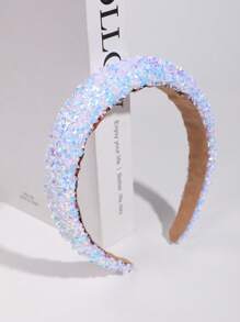 1pc Sparkling Colorful Sequin Headband, Elegant Luxury Fashion Hairband, Korea Style Hair Accessory