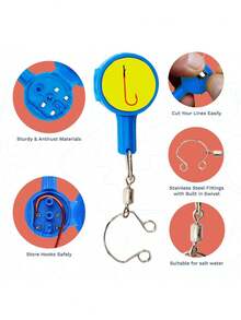 Herramienta para atar nudos de pesca | Protección contra anzuelos | Ata nudos de pesca fácilmente | Accesorios geniales para pescadores | Pesca con mosca de hielo | Accesorios de pesca para pescadores principiantes | Herramienta para el nudo de uña