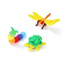 [500 件/1 套] 管道清洁器工艺套件，包括 100 件混合颜色的管道清洁器、150 件混合尺寸的活动眼珠（8 毫米、1 毫米、12 毫米、15 毫米）、200 件混合尺寸的绒球、50 件彩色冰棒棍，用于工艺品、艺术和手工艺品用品、管道清洁器绒球工艺和工艺工具、DIY 学校用品套件、制作套件、艺术和手工艺品用品、管道清洁器套件、管道清洁器、工艺用品套件、艺术项目活动创意。