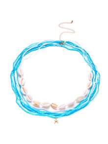 6 款波西米亚度假风格贝壳、米珠、腰链、沙滩海星、身体首饰链，女士