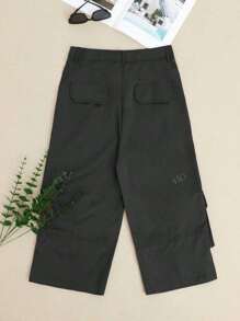 Women New Arrival Casual Plain Pocket Short Utility Pants
