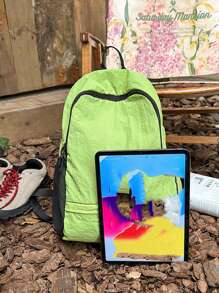 Mochila Dobrável Fashionable & Minimalista, Mochila Escolar Casual de Grande Capacidade e Leve para Estudantes