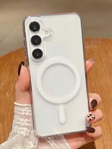 适用于三星 Galaxy S25 S24 S23 S22 S21 Ultra Plus FE S25 Edge A15 A16 A26 A35 A36 A54 A55 的磁吸充电保护壳，超薄透明亚克力材质 - 無色 - 查看 10